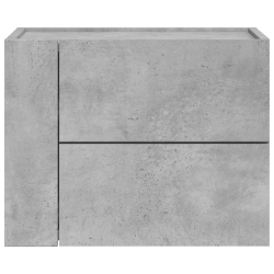 Wisząca szafka nocna, szarość betonu, 45x30x35 cm