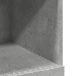 Wysoka szafka, szarość betonu, 80x42,5x124 cm