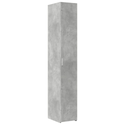 Wysoka szafka, szarość betonu