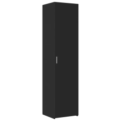 Wysoka szafka, czarna, 45x42,5x185 cm, materiał drewnopochodny