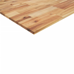 Blat stołu, prostokątny, 100x80x2 cm, lite drewno akacjowe
