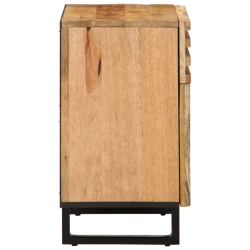 Szafka nocna, 50x34x60 cm, lite surowe drewno mango