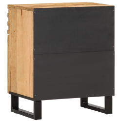 Szafka nocna, 50x34x60 cm, lite surowe drewno mango