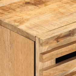 Szafka nocna, 50x34x60 cm, lite surowe drewno mango