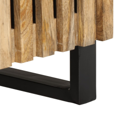 Szafka nocna, 50x34x60 cm, lite surowe drewno mango