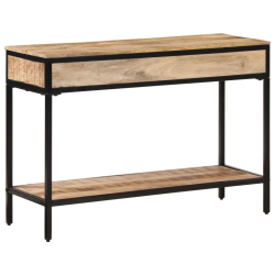 Stolik konsolowy, 100x35x70 cm, surowe lite drewno mango
