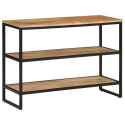 Stolik konsolowy, 100x35x70 cm, surowe lite drewno mango