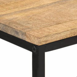 Stolik konsolowy, 100x35x70 cm, surowe lite drewno mango