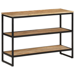 Stolik konsolowy, 100x35x70 cm, surowe lite drewno mango