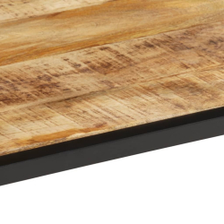 Stolik kawowy, 55x55x45 cm, surowe lite drewno mango
