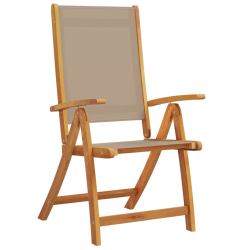 Składane krzesła ogrodowe, 4 szt., drewno akacjowe i textilene