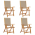 Składane krzesła ogrodowe, 4 szt., drewno akacjowe i textilene