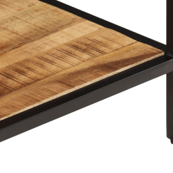 Stolik kawowy, 45x45x35 cm, surowe lite drewno mango