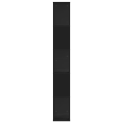 5-poziomowy regał na książki, czarny, 45x23,5x162,5 cm