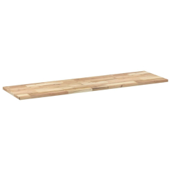 Półki ścienne, 2 szt., 120x40x2 cm, surowe lite drewno akacjowe