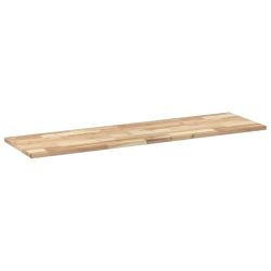 Półki ścienne, 2 szt., 120x40x2 cm, surowe lite drewno akacjowe