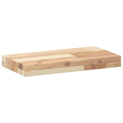 Półka ścienna, 60x20x4 cm, surowe lite drewno akacjowe