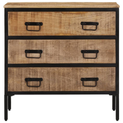 Szafka, 70x35x70 cm, lite surowe drewno mango
