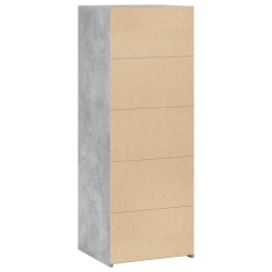 Wysoka szafka, szarość betonu, 45x41x124 cm