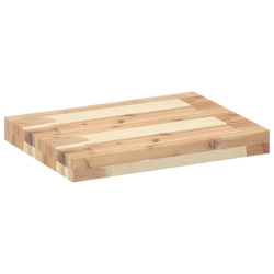 Półki ścienne, 3 szt., 60x30x4 cm, surowe lite drewno akacjowe