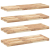 Półki ścienne, 4 szt., 80x30x4 cm, surowe lite drewno akacjowe
