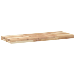 Półki ścienne, 2 szt., 100x30x4 cm, surowe lite drewno akacjowe