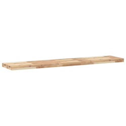 Półki ścienne, 3 szt., 120x30x4 cm, surowe lite drewno akacjowe