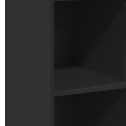 Wysoka szafka, czarna, 40x41x124 cm, materiał drewnopochodny