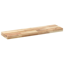 Półki ścienne, 3 szt., 100x20x4 cm, surowe lite drewno akacjowe