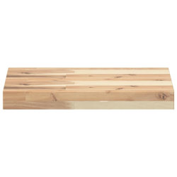 Półki ścienne, 2 szt., 60x30x4 cm, surowe lite drewno akacjowe