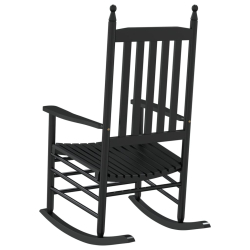 Fotel bujany, zaokrąglone siedzisko, czarny, drewno topolowe