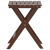 Stolik boczny, składany, brązowy, lite drewno topolowe