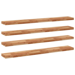 Półki ścienne, 4 szt., 120x20x4 cm, olejowane drewno akacjowe