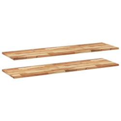 Półki ścienne, 2 szt., 140x40x2 cm, olejowane drewno akacjowe