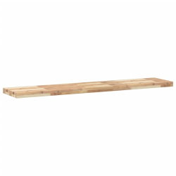 Półki ścienne, 4 szt., 140x30x4 cm, surowe lite drewno akacjowe