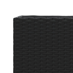 Donica ogrodowa, czarna, 36x30x32 cm, rattan PE