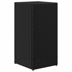 Donica ogrodowa, czarna, 30x30x60 cm, rattan PE