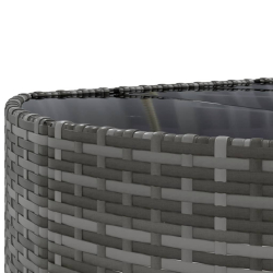 5-cz. zestaw wypoczynkowy do ogrodu, poduszki, szary rattan PE