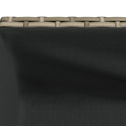 Donica ogrodowa z półką, szara, polirattan