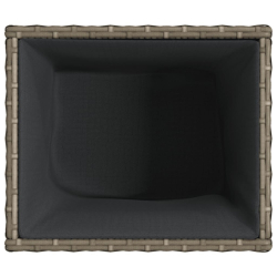 Donica ogrodowa, szara, 36x30x32 cm, rattan PE