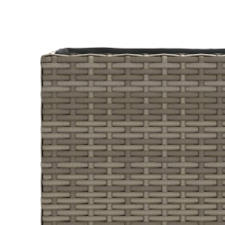 Donica ogrodowa, szara, 36x30x32 cm, rattan PE