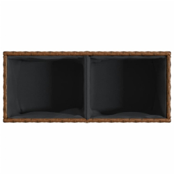 Donica ogrodowa z 2 wkładami, brąz, 72x30x32 cm