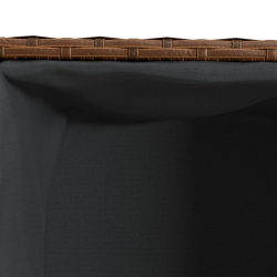 Donica ogrodowa z 2 wkładami, brąz, 72x30x32 cm