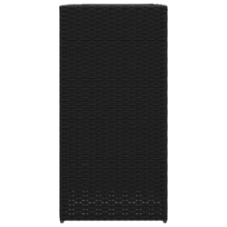 Donica ogrodowa, czarna, 40x40x80 cm, rattan PE
