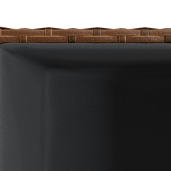 Donica ogrodowa, brązowa, 30x30x60 cm, rattan PE