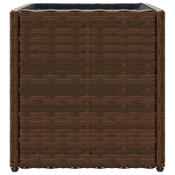 Donica ogrodowa, brązowa, 36x30x32 cm, rattan PE