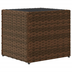 Donica ogrodowa, brązowa, 36x30x32 cm, rattan PE