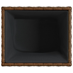 Donica ogrodowa, brązowa, 36x30x32 cm, rattan PE