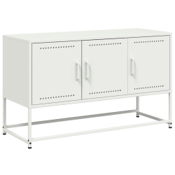 Szafka pod telewizor, biała, 100,5x39x60,5 cm, stalowa