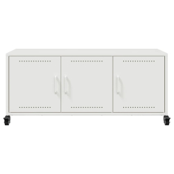Szafka RTV, biała, 100,5x39x43,5 cm, stal walcowana na zimno